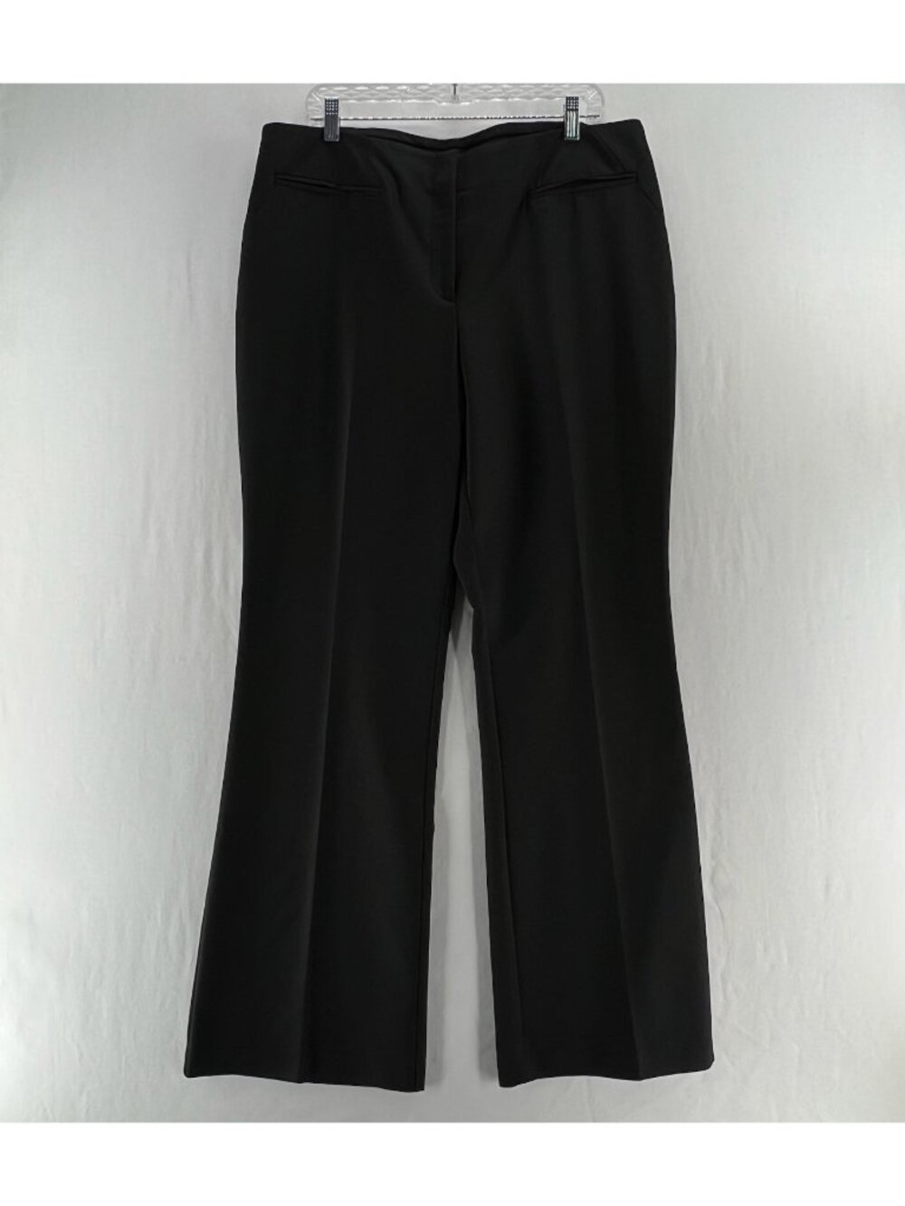 Chicos So Slimming Flare Dress Pants Womens 2.5 L/14 Stretch Professional Black